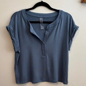 Lou & Grey Soft Blue Short Sleeve Top